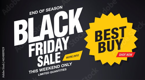 black friday sale banner layout design, vector ilustration
