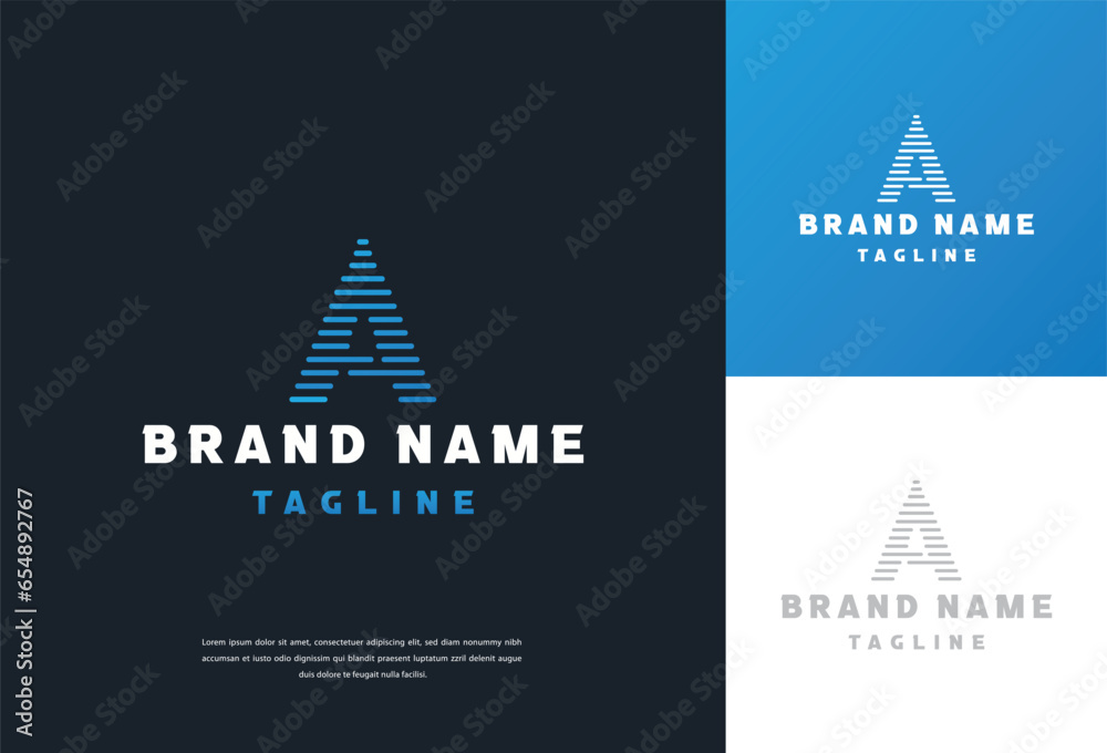 Letter A Professional logo for all kinds of business Media Button Logo

