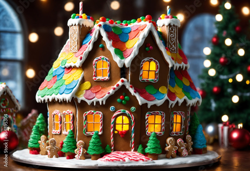 Gingerbread house with deco...