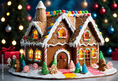 Gingerbread house with deco...