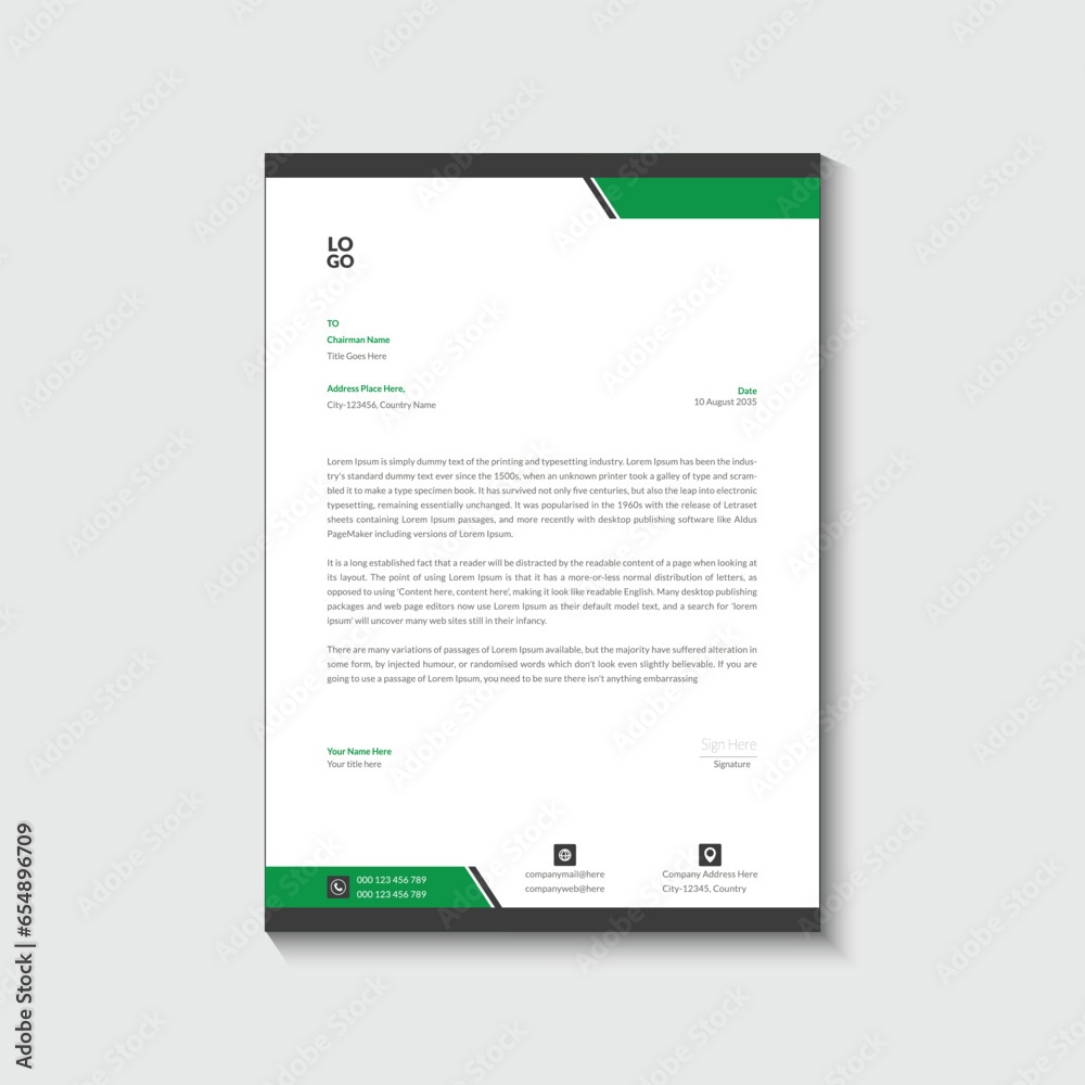 Business Letterhead Design Template Business Letterhead Design Template