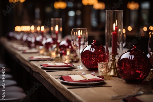 candle centerpieces winter wedding decor decoration photo