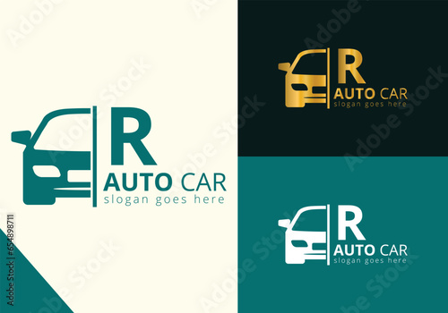 Letter R Car Logo Design Template Inspiration, Vector Illustration