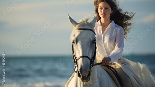 portrait of a Girl riding a horse © ReisMedia