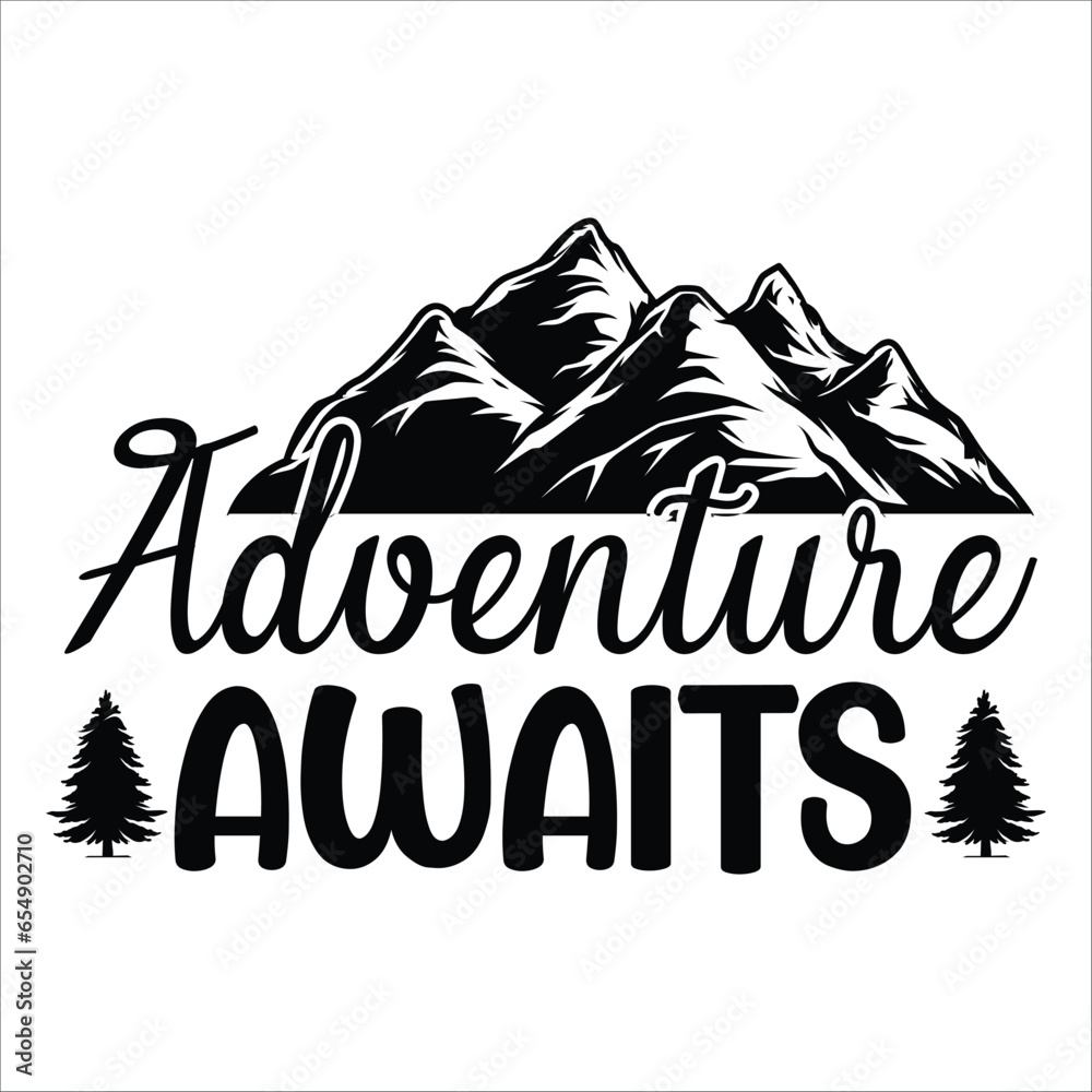 Stylish , fashionable  and awesome Adventure typography art and illustrator