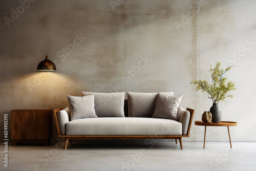 Stylish sofa in living room