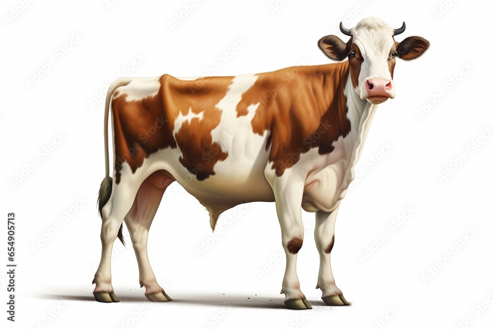 Cow on isolated White background Cow on isolated White background