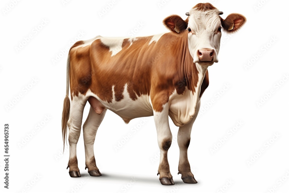 Cow on isolated White background Cow on isolated White background