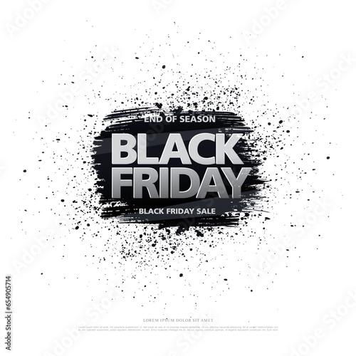 black friday sale banner layout design, vector illustration