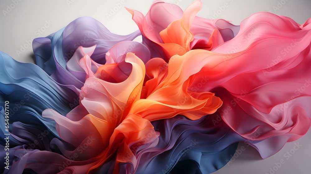 Rhythmic Resonance: Colorful Abstract Waves Flowing and Capturing Fluid Motion in a Mesmerizing Background Display