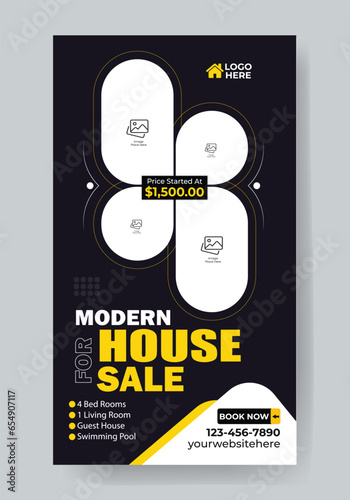 Real Estate House Property Instagram and Facebook Story Template.