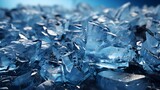 Crystal Clarity: Dance of Frozen Water, An Abstract Ice Cube Symphony on a Chilled Palette