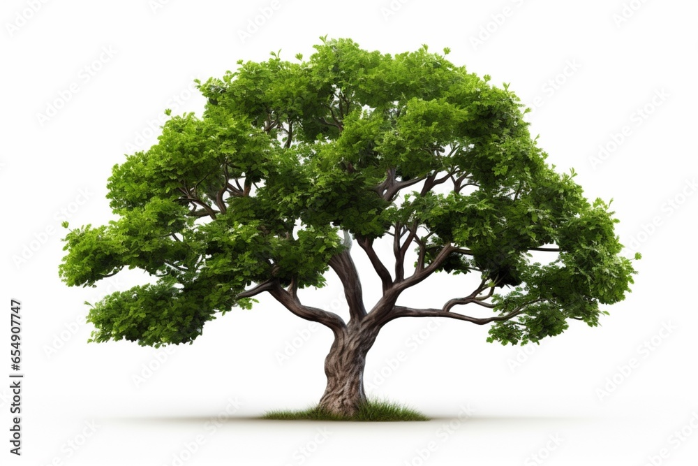green tree on isolated White background green tree on isolated White background