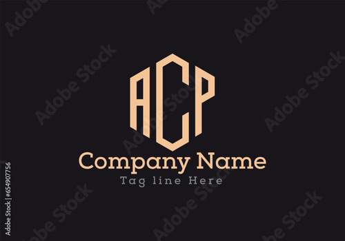 ACP triangle letter logo design with triangle shape. ACP triangle logo design monogram.