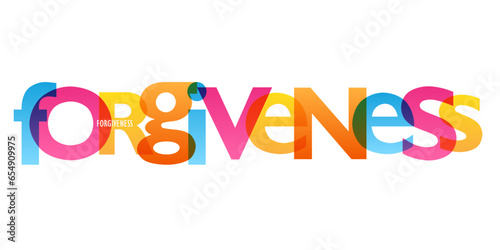 FORGIVENESS colorful vector typography banner