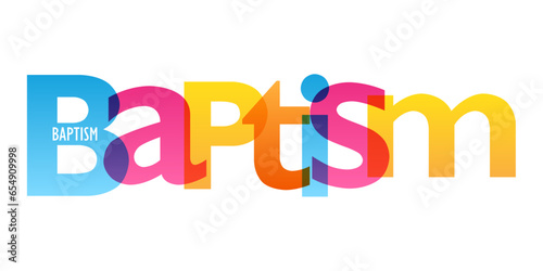 BAPTISM colorful vector typography banner