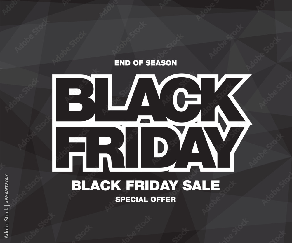 Fototapeta premium black friday sale banner layout design. Vector illustration 