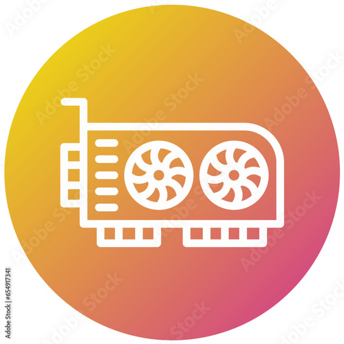 Graphic card Vector Icon Design Illustration