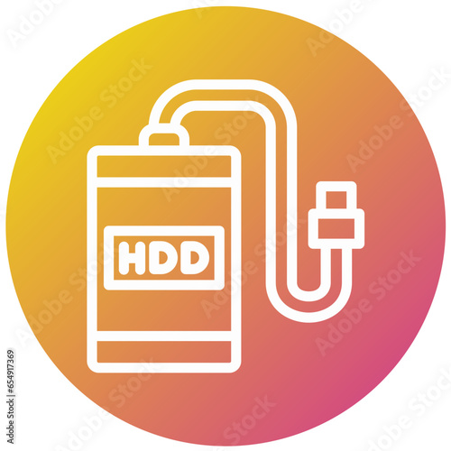 External hard drive Vector Icon Design Illustration