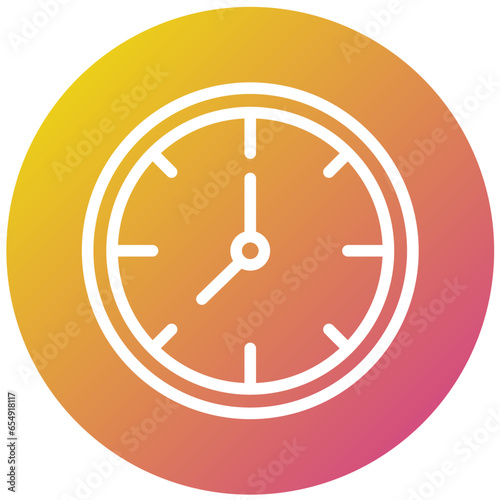 Wall Clock Vector Icon Design Illustration