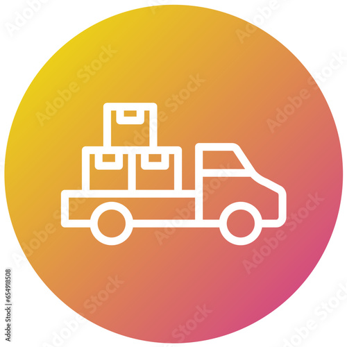 Delivery Truck Vector Icon Design Illustration