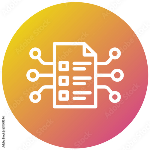 Smart Contract Vector Icon Design Illustration