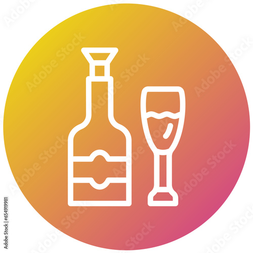 Champange Vector Icon Design Illustration