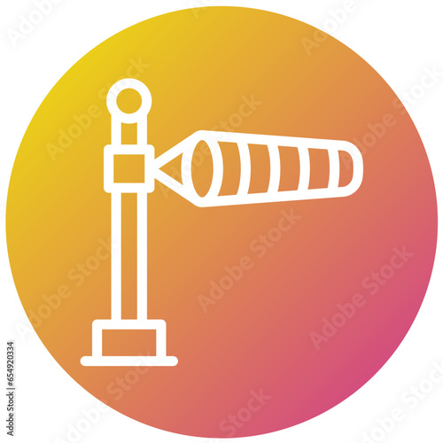 Windsock Vector Icon Design Illustration