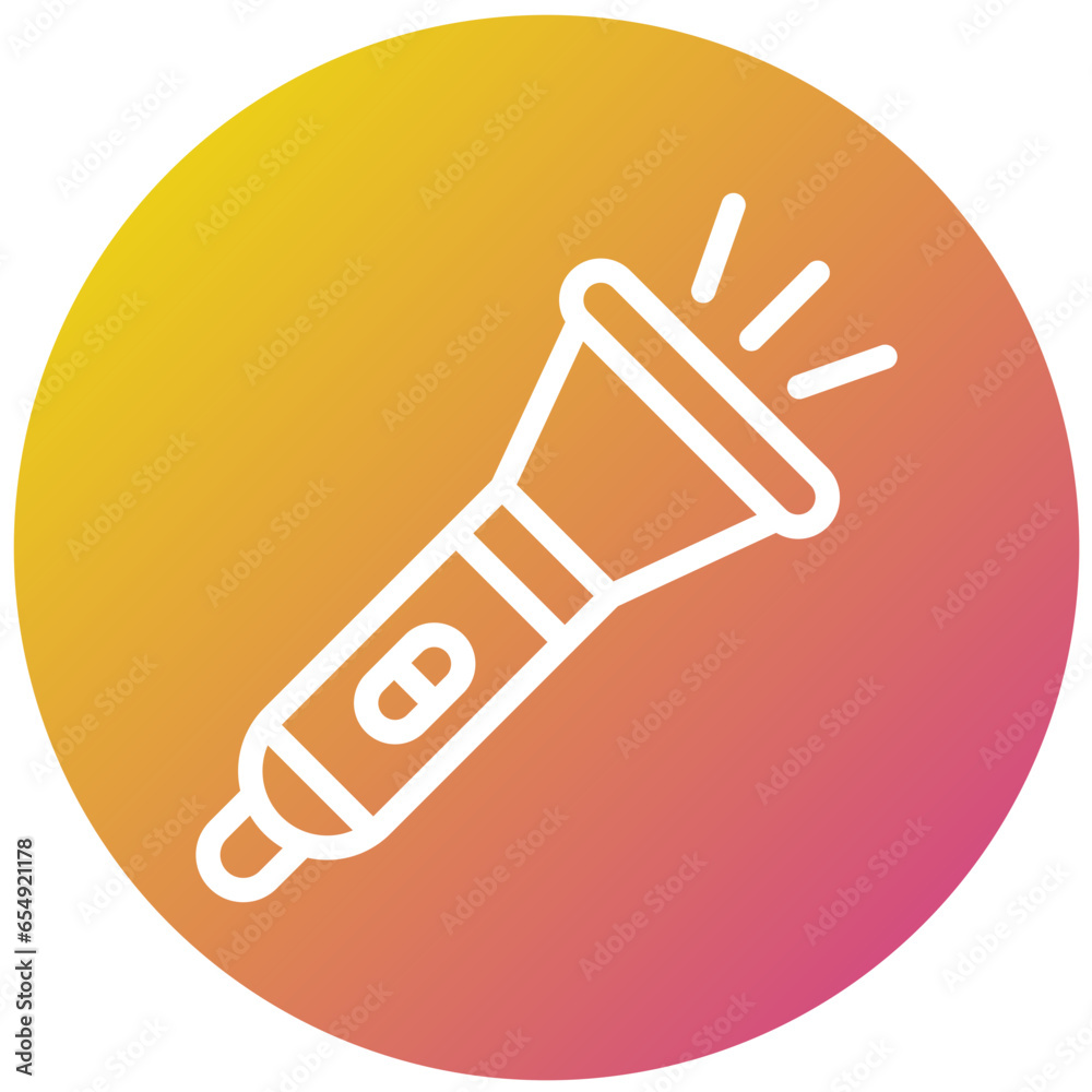 Flashlight Vector Icon Design Illustration Flashlight Vector Icon Design Illustration