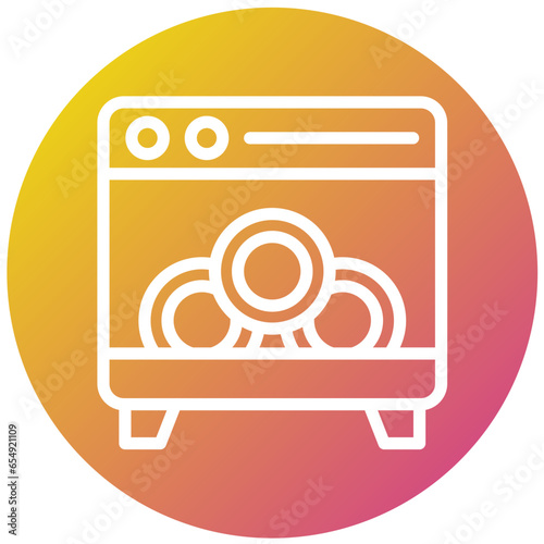 Dishwasher Vector Icon Design Illustration
