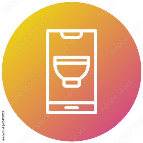 Mobile Recipe Vector Icon Design Illustration