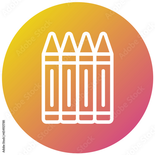 Crayons Vector Icon Design Illustration