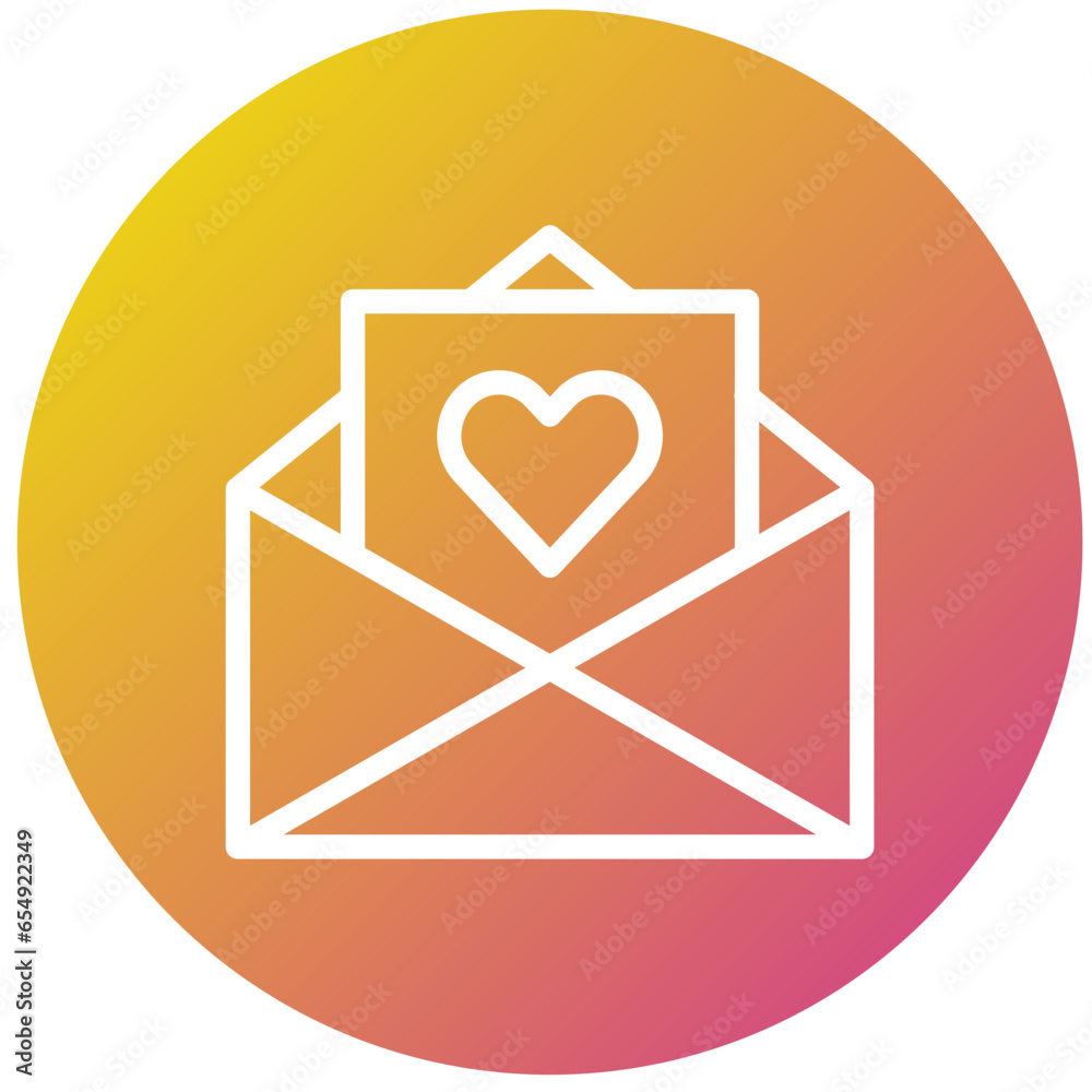 Love Letter Vector Icon Design Illustration Love Letter Vector Icon Design Illustration