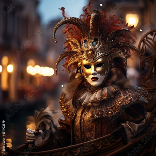 In Venice during carnival, people wear masks.