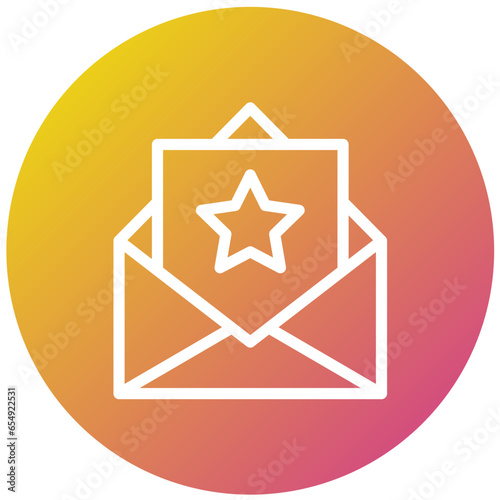 Starred Message Vector Icon Design Illustration