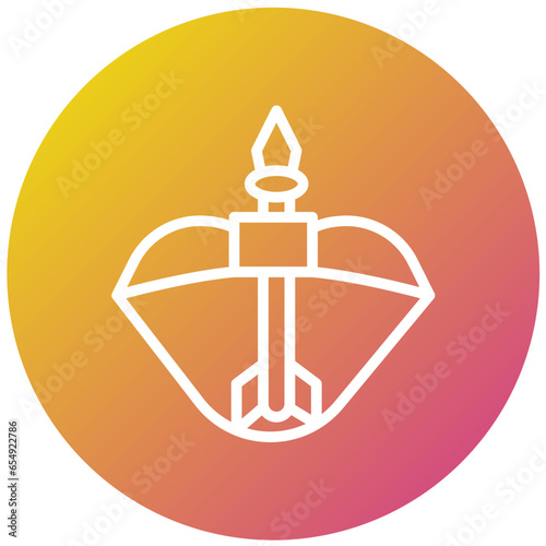 Crossbow Vector Icon Design Illustration