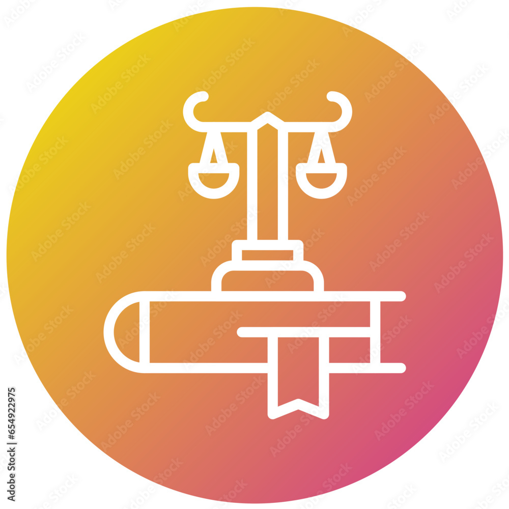 Law Vector Icon Design Illustration