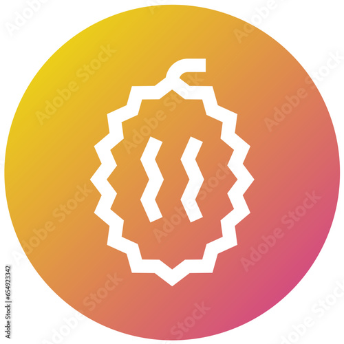 Durian Vector Icon Design Illustration