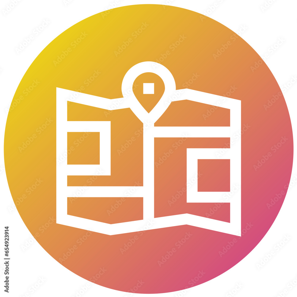 Tri Folded Map Vector Icon Design Illustration Tri Folded Map Vector Icon Design Illustration