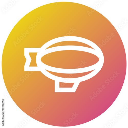 Flying Airship Vector Icon Design Illustration