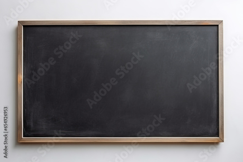 Chalkboard Elegance: Black Board with Chalk on White Table