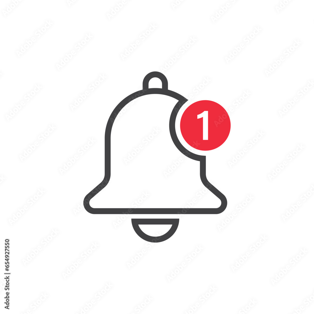Notification bell icon in flat style. Incoming inbox message vector illustration on isolated background. Ringing bell sign business concept. Notification bell icon in flat style. Incoming inbox message vector illustration on isolated background. Ringing bell sign business concept.