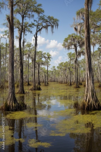 swamp landscape in a louisana  photo