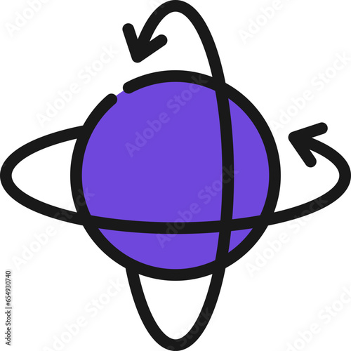 360 Rotate Ball Icon