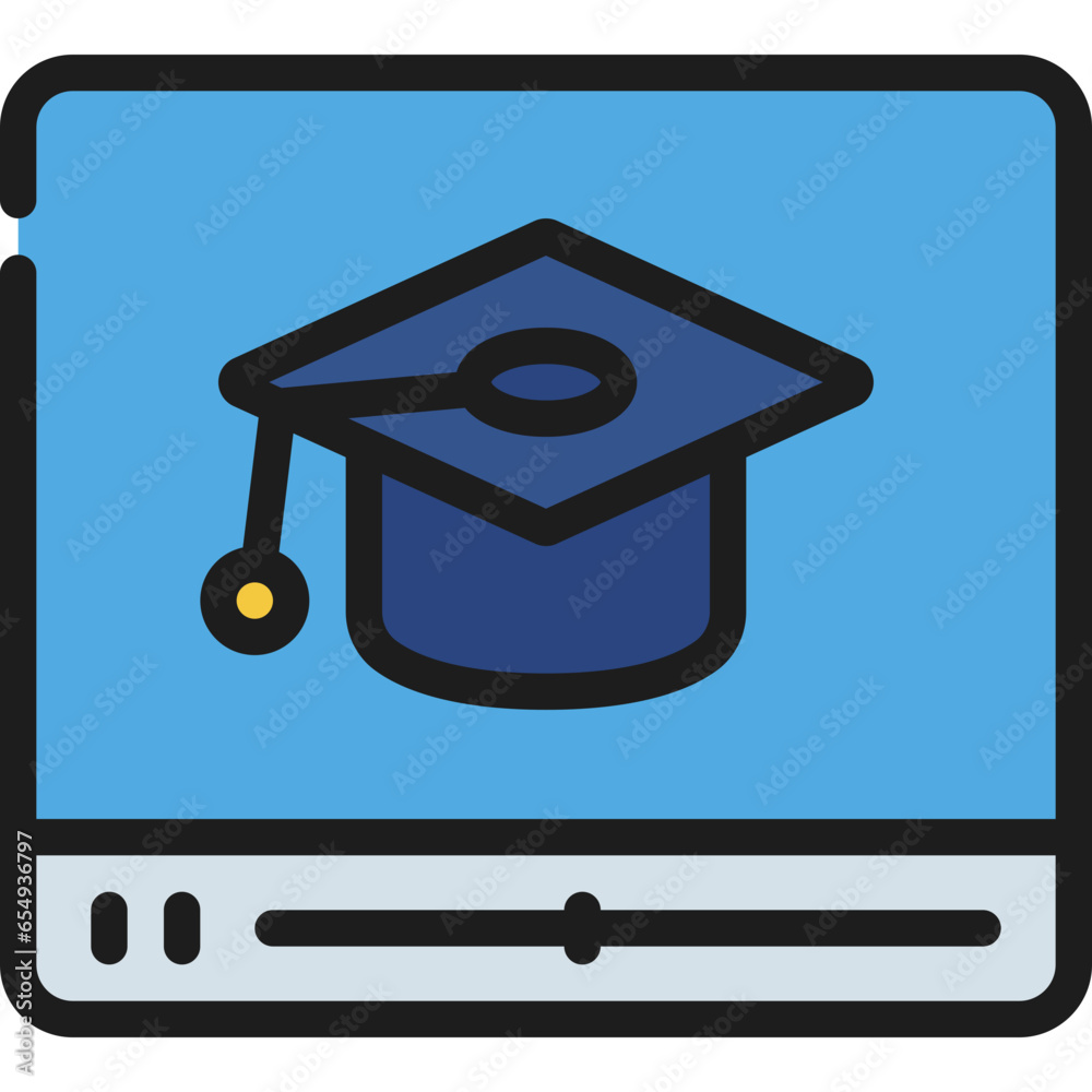 Online Course Video Icon Online Course Video Icon