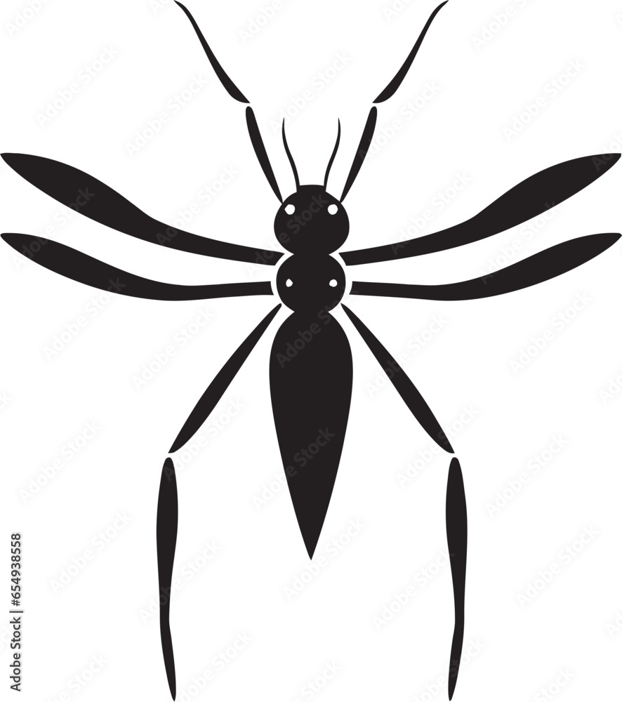 Sleek Insect Emblem Artistic Stick Insect Symbol Sleek Insect Emblem Artistic Stick Insect Symbol