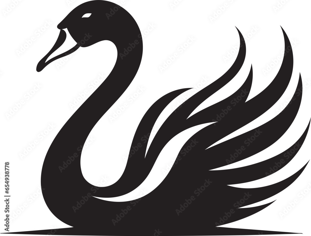 Swan Lake Beauty Elegant Bird Silhouette Swan Lake Beauty Elegant Bird Silhouette