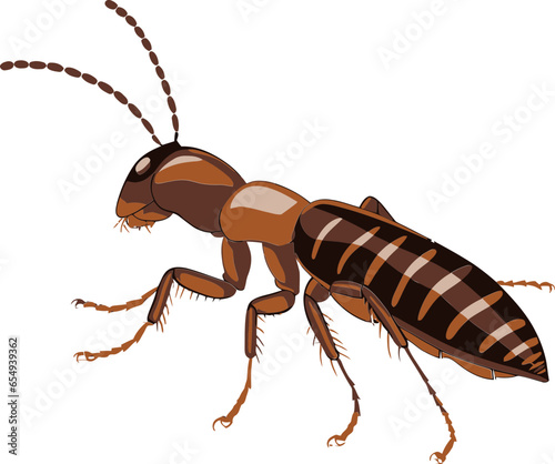 Destructive Insect Design Wooden Pest Icon