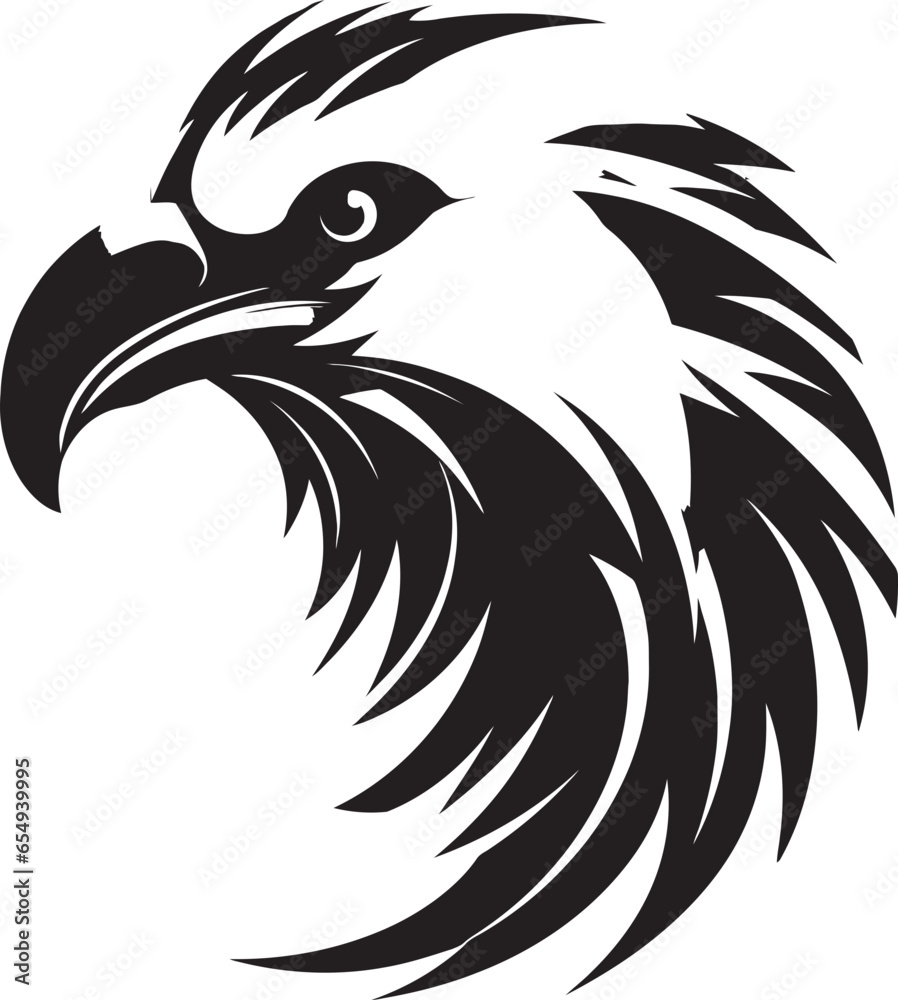 Obraz premium Elegant Vulture Profile Crest Regal Feeder of the Skies