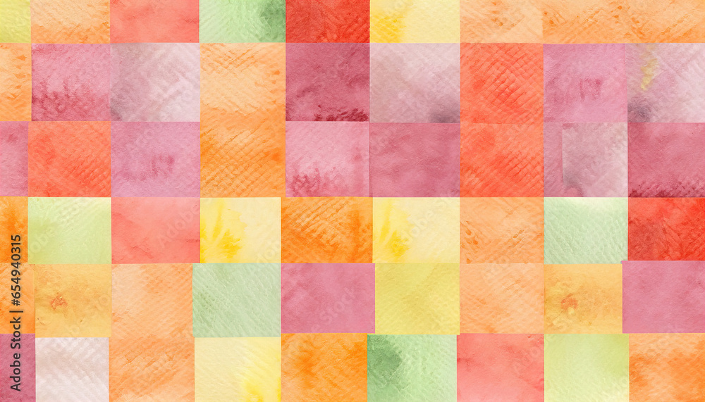 abstract square shape watercolor background illustation